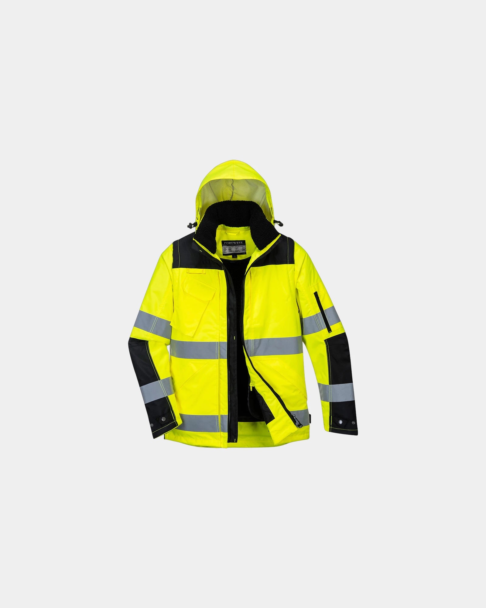 3-in-1 jas hi-vis 300D Oxford om te personaliseren - Geel-Zwart
